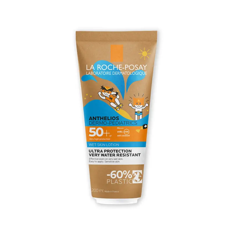La Roche-Posay Anthelios Dermo-Pediatrics Wetskin Lotion SPF50+, Παιδικό Αντηλιακό Γαλάκτωμα πολύ υψηλής προστασίας για παιδιά ακόμα και όταν εφαρμόζεται σε βρεγμένο δέρμα, 200ml