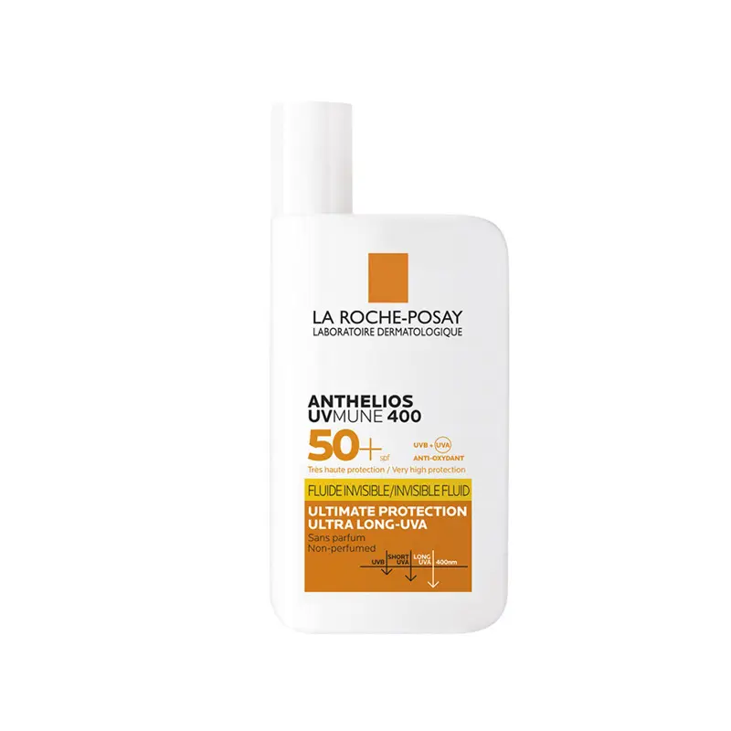 La Roche-Posay Anthelios Uvmune400 spf50+ Invisible Fluid, Αντηλιακό Γαλάκτωμα προσώπου για υψηλή προστασία χωρίς άρωμα, 50ml