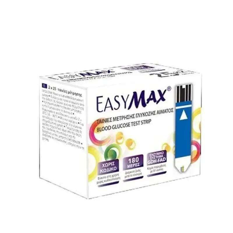 Easymax Ταινίες Μέτρησης Σακχάρου, 50 τεμάχια