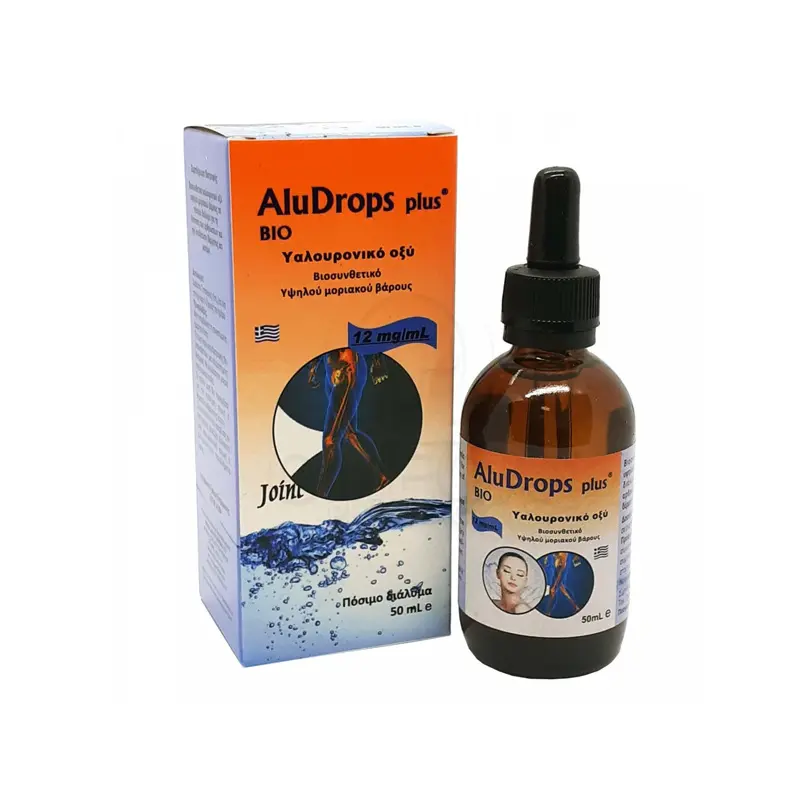 Medichrom Aludrops Plus, Πόσιμο Βιοσυνθετικό Υαλουρονικό Οξύ Υψηλού Μοριακού Βάρους, 50ml