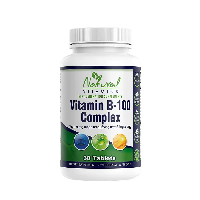 Natural Vitamins Vitamin B-100 Complex, 30 ταμπλέτες