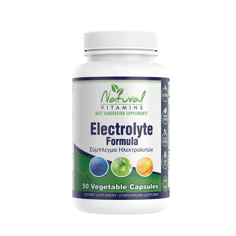 Natural Vitamins Electrolyte formula, Φόρμουλα ηλεκτρολυτών, 50 Κάψουλες