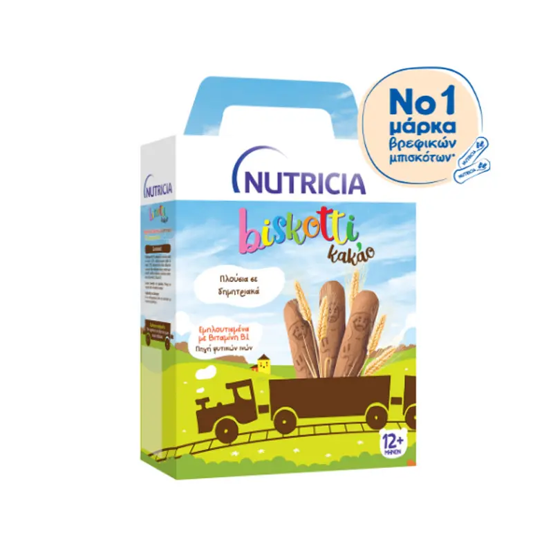 Nutricia Biskotti Κακάο, Βρεφικά Μπισκότα από τον 12ο μήνα, 180gr