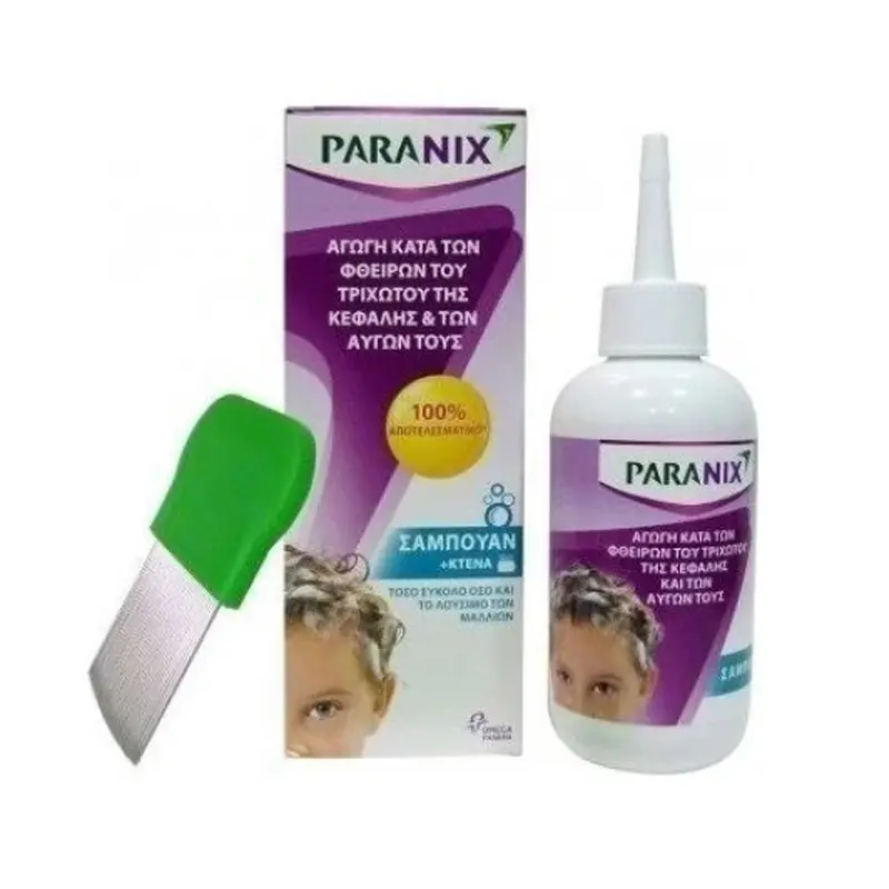 Paranix Shampoo, Αντιφθειρικό Σαμπουάν και Χτένα, 200ml