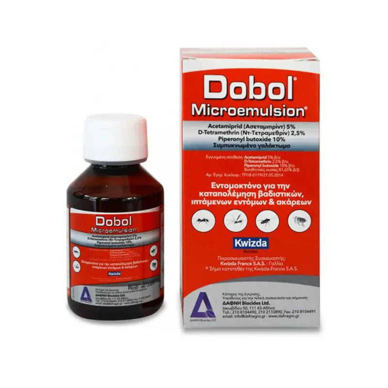 ΔΑΦΝΗ Biocides Dobol Microemulsion ME, εντομοκτόνο συμπυκνωμένο σκεύασμα με τριπλή δράση για άμεση καταπολέμηση, 100cc