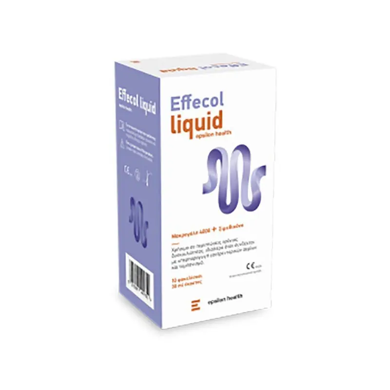 Epsilon Health Effecol Liquid Food Supplement, Συμπλήρωμα κατάλληλο για περιπτώσεις χρόνιας δυσκοιλιότητας,10 φακελάκια x 30ml