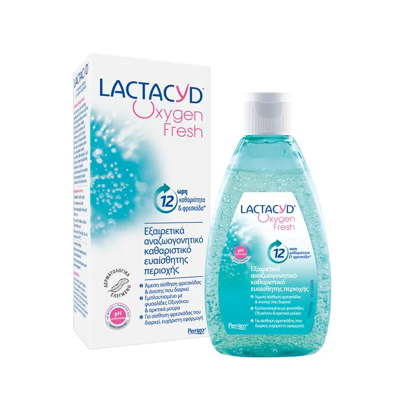 Lactacyd Oxygen Fresh, για μεγαλύτερη φρεσκάδα καθ' όλη τη διάρκεια της ημέρας, 300ml