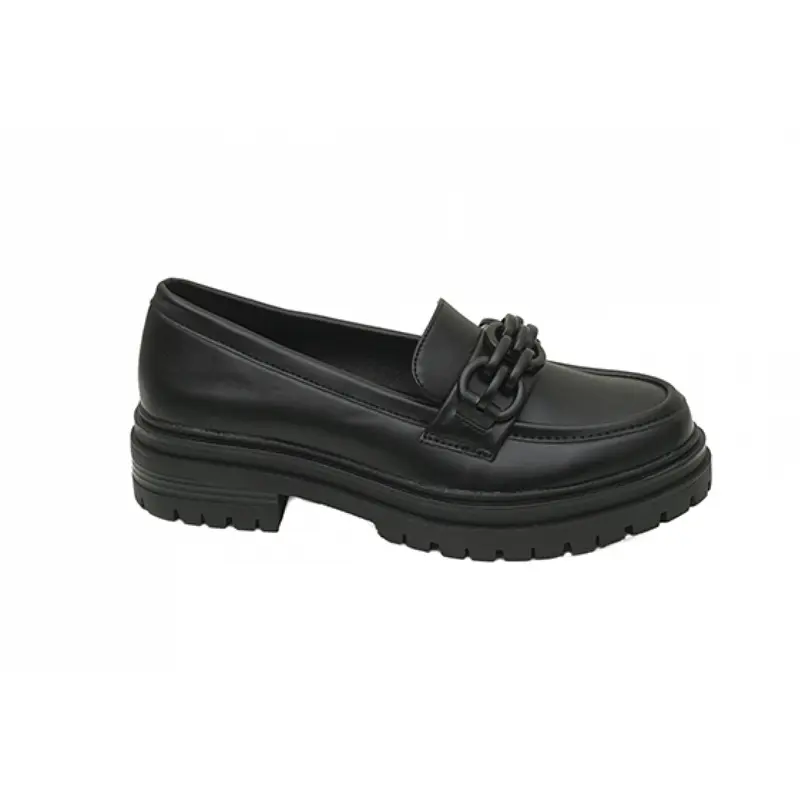 Level Anatomic Διακόσμηση με αλυσίδα Flatform Loafers για γυναίκες 6551, Black
