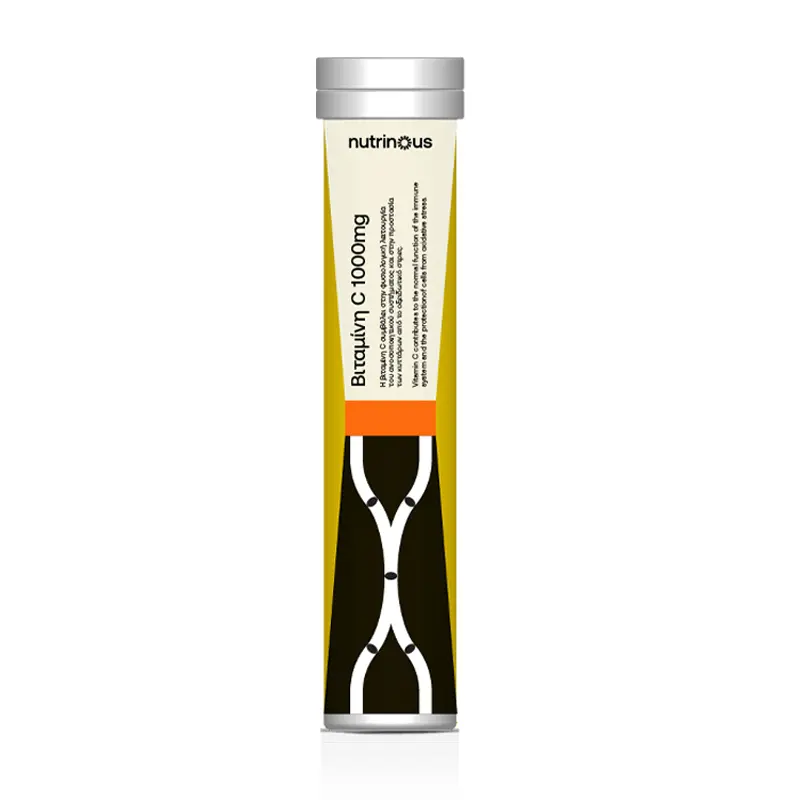 Nutrinous Συμπλήρωμα Διατροφής με Βιταμίνη C 1000mg, με γεύση πορτοκάλι, 20 αναβράζοντα δισκία