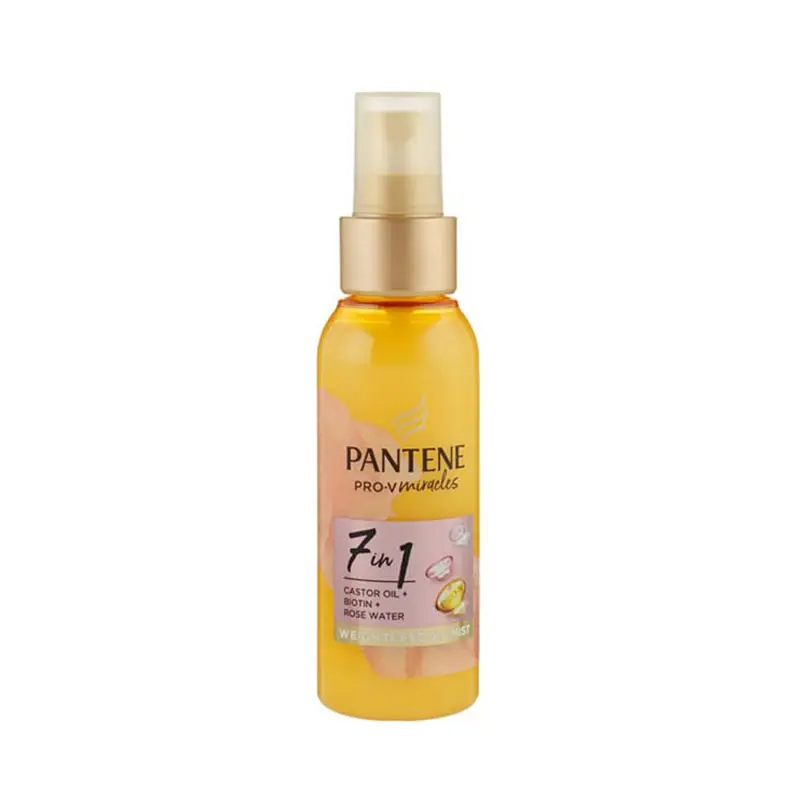Pantene 7in1 Weightless Hair Oil Mist, Σπρέι Λαδιού 7 Σε 1 για Ανάλαφρα Μαλλιά με Καστορέλαιο, Βιοτίνη & Ροδόνερο, 100ml