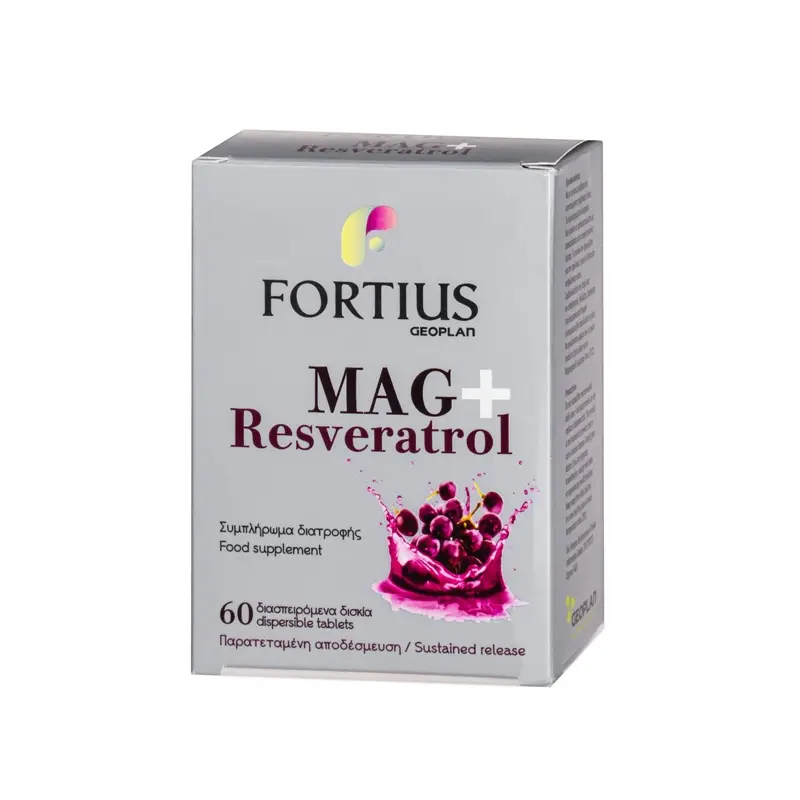 Geoplan Fortius Mag+Resveratrol, 60 διασπειρόμενα δισκία
