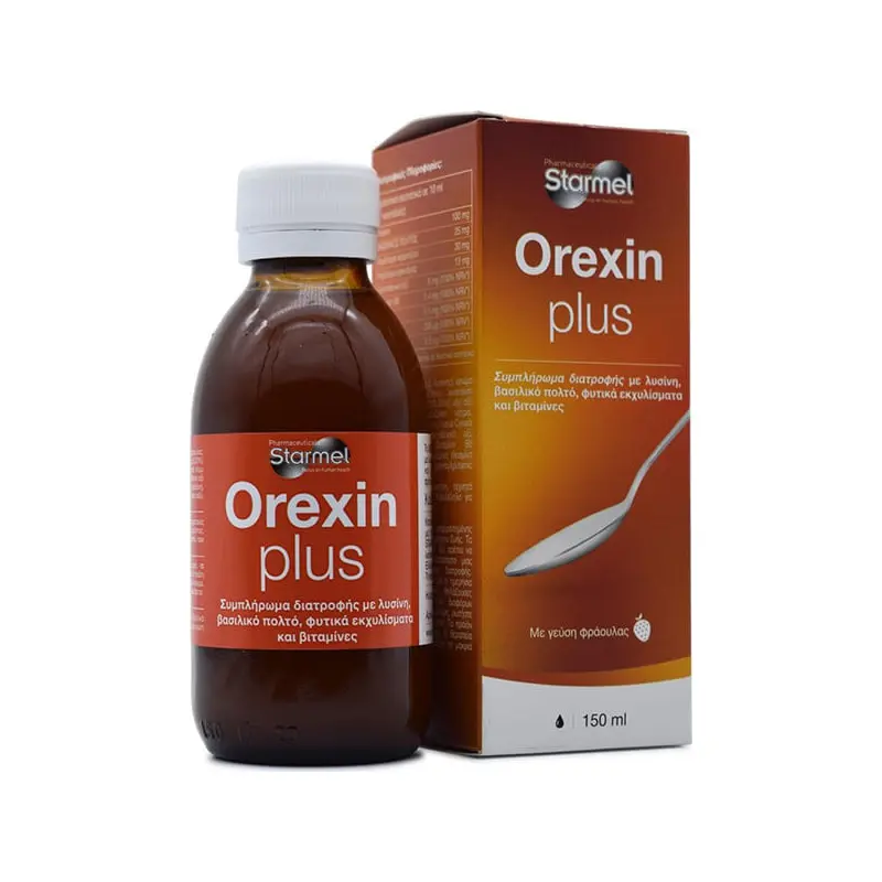 Starmel Orexin Plus, για υποστήριξη ατόμων με ανορεξία ή απώλεια της όρεξης, με γεύση φράουλα, 150ml