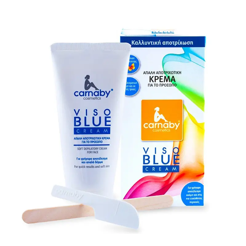 Carnaby Viso Blue Cream, Απαλή Αποτριχωτική Κρέμα Προσώπου, 50ml