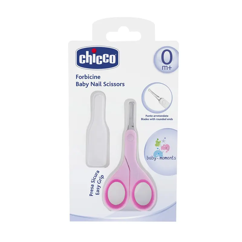 Chicco Ψαλιδάκι Ασφαλείας με θήκη, Ροζ, 1 τεμάχιο