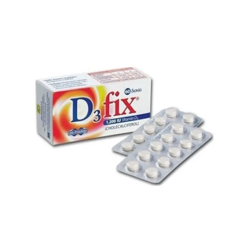 Uni-Pharma D3 Fix 1200iu, 60 δισκία