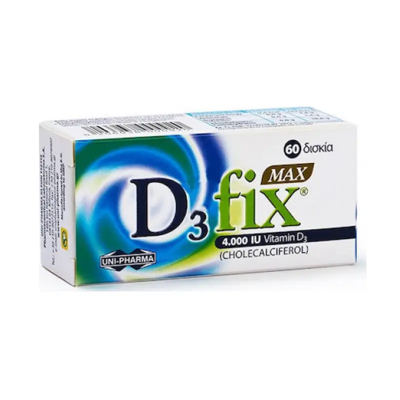 Uni-Pharma D3 Fix Max 4000iu, 60 δισκία