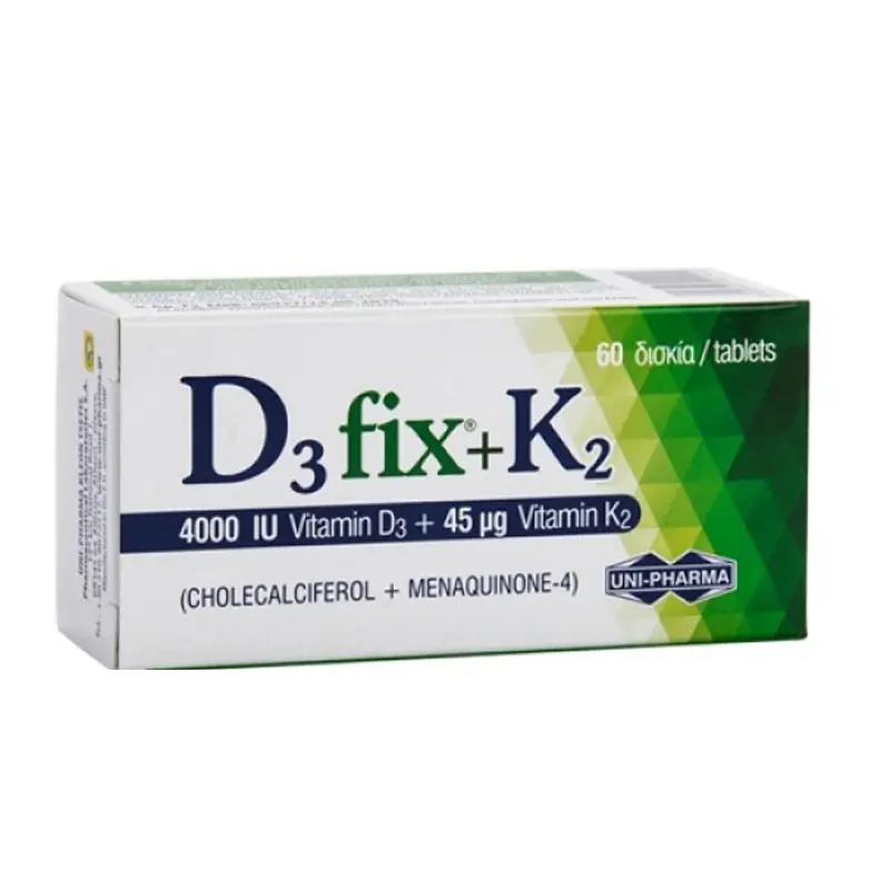 Uni-Pharma D3 Fix 4000iu + K2 45mg, 60 δισκία