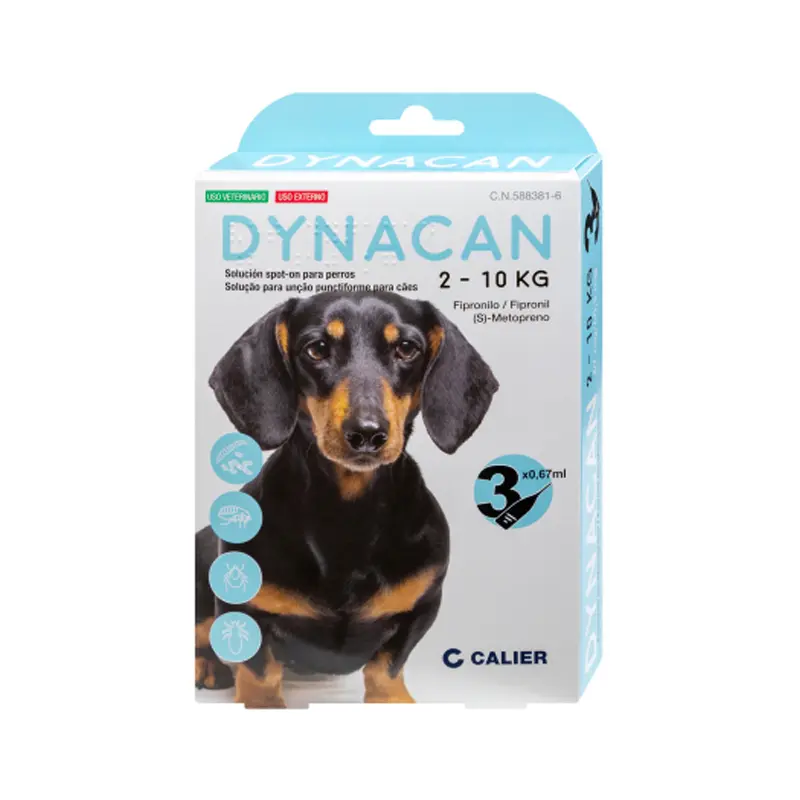 Dynacan Dog 2-10kg, Διάλυμα για επίχυση σε σημείο σε σκυλακια, 1 αμπούλα