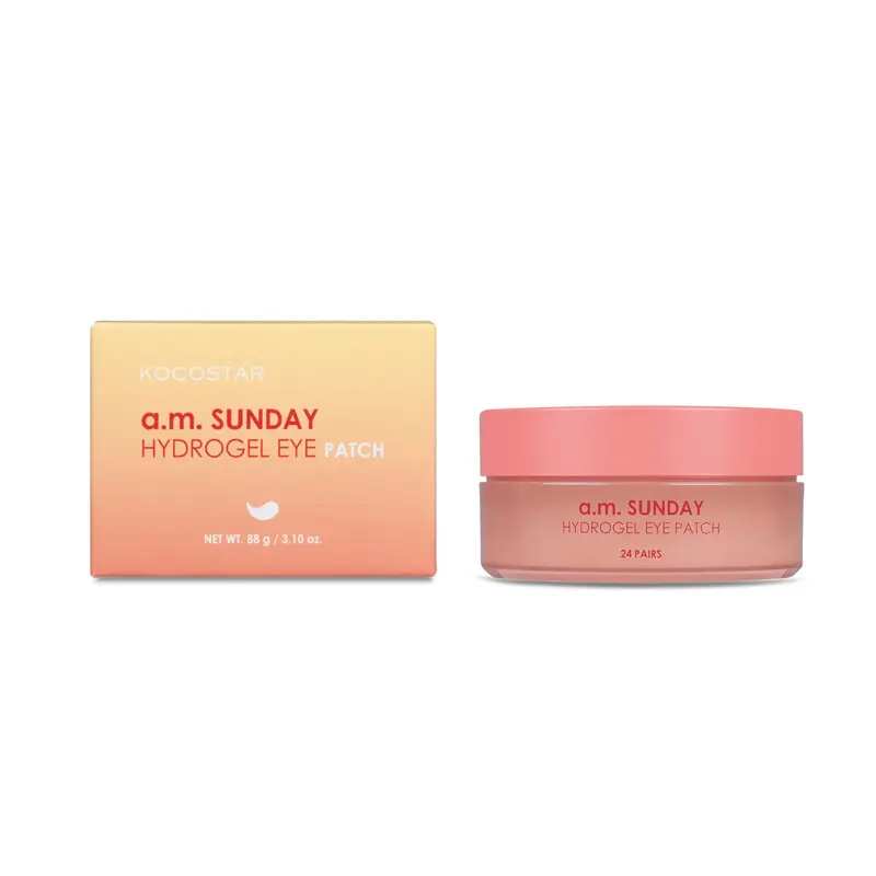 Kocostar a.m.  SUNDAY Happy Hydrogel Eye Patch , Επιθέματα υδρογέλης με θαλάσσιο κολλαγόνο για άμεση αναζωογόνηση της περιοχής των ματιών, 48 ζεύγη