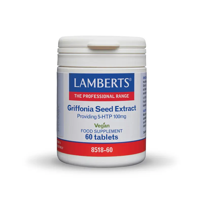 Lamberts Griffonia Seed Extract (5-HTP 100mg), Φυσική πηγή 5-HTP 5-υδροξυτρυπτοφάνη, 60 ταμπλέτες