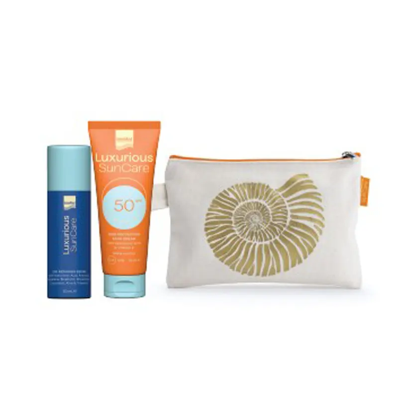 Luxurious SunCare Pack Q10 Serum & Face Cream Αντηλιακή προστασία για το πρόσωπο και ενυδάτωση μετά τον ήλιο