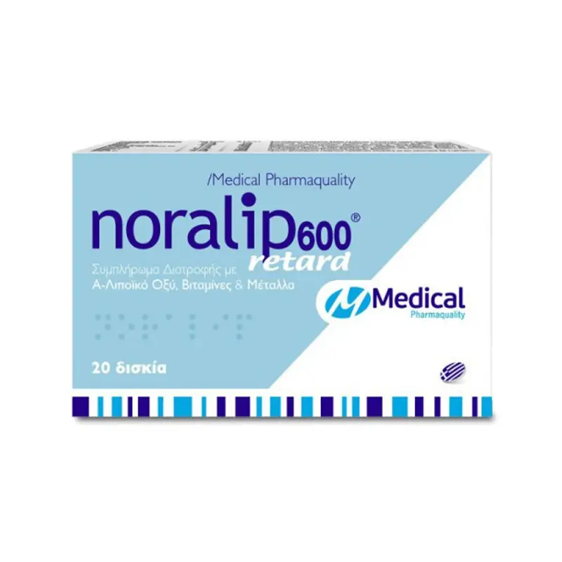Medical Pharmaquality Noralip 600 Retard, 20 ταμπλέτες