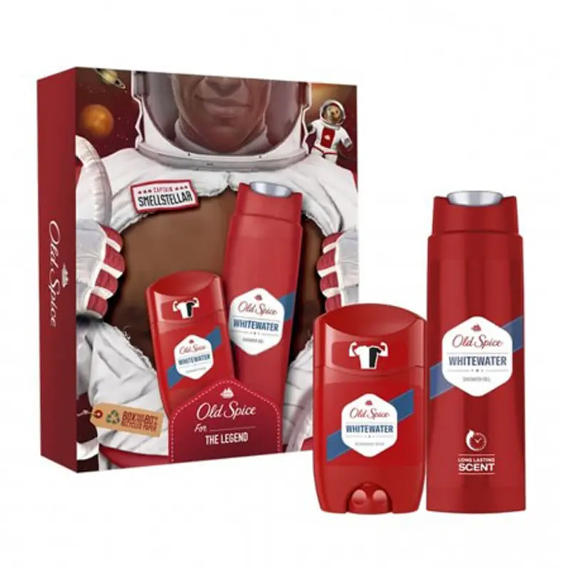Old Spice Legent Box Whitewater, Αποσμητικό, 50ml & Αφρόλουτρο, 250 ml