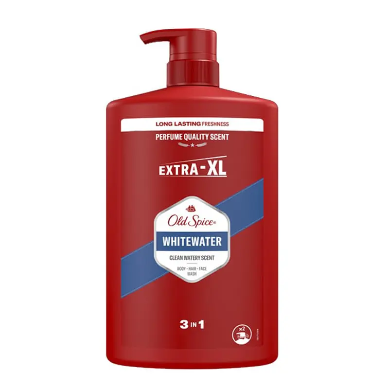 Old Spice Body-Hair-Face Wash Whitewater, Σαμπουάν & Αφρόλουτρο για Άνδρες, 1000ml