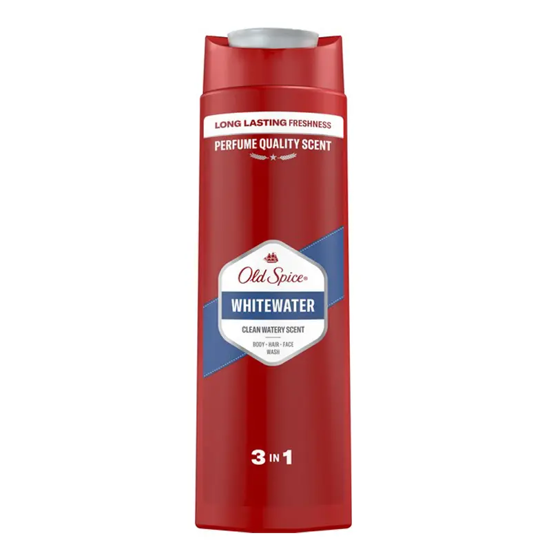 Old Spice Body-Hair-Face Wash Whitewater, Σαμπουάν & Αφρόλουτρο για Άνδρες, 400ml