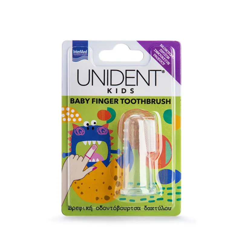 Unident Kids Baby Finger Toothbrush, Βρεφική οδοντόβουρτσα δακτύλου, 1 τεμάχιο