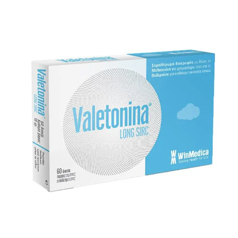 Win Medica Valetonina, Συμπλήρωμα Διατροφής με Μελατονίνη και Βαλεριάνα, 60 δισκία παρατεταμένης αποδέσμευσης