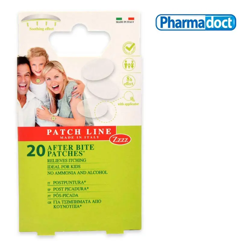 Pharmadoct After Bite Patches, χωρίς αμμωνία και αλκοόλ, για όλη την οικογένεια, 20 τεμάχια