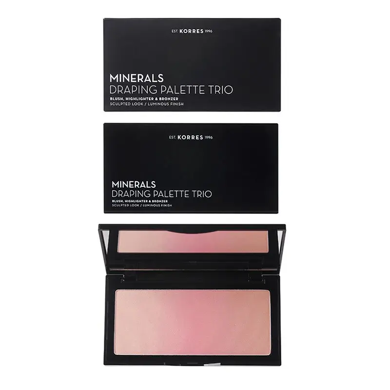 Korres Minerals Draping Palette Trio Pink για σμιλεμένη όψη και λαμπερό αποτέλεσμα, 1 τεμάχιο