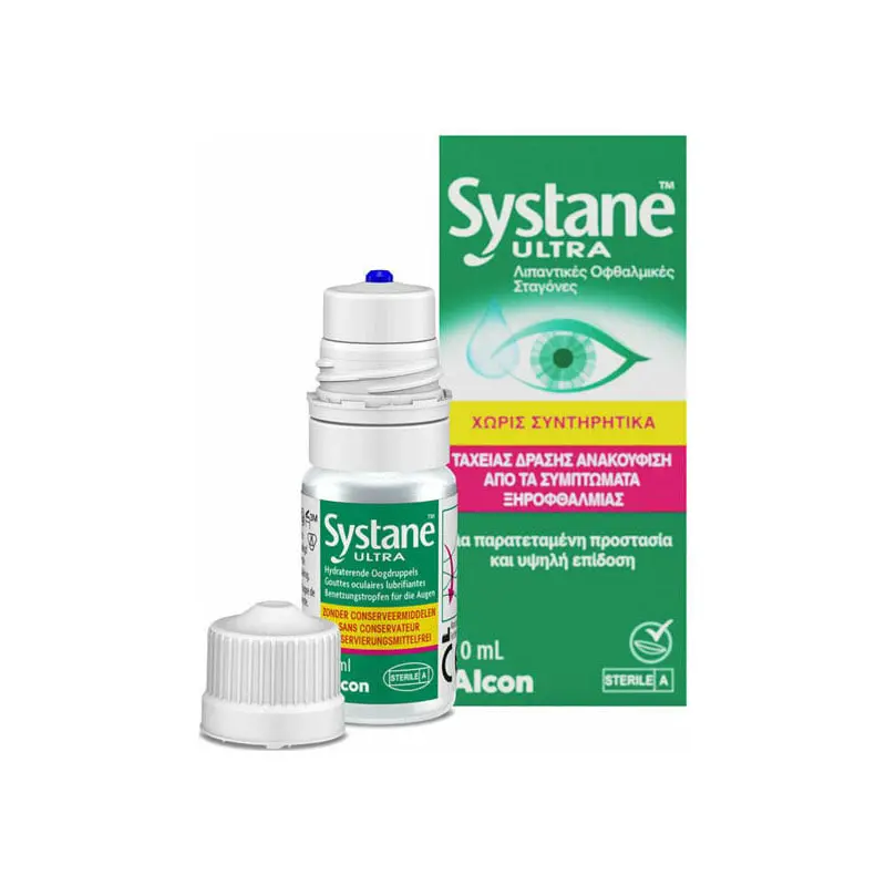 Alcon Systane Ultra, Λιπαντικές Οφθαλμικές Σταγόνες, 10ml