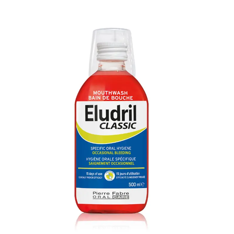 Eludril Classic, Στοματικό διάλυμα για την περιστασιακή αιμορραγία των ούλων, 500ml