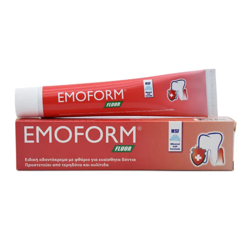 Emoform Fluor, Ειδική Οδοντόκρεμα με Φθόριο για ευαίσθητα δόντια, 50ml