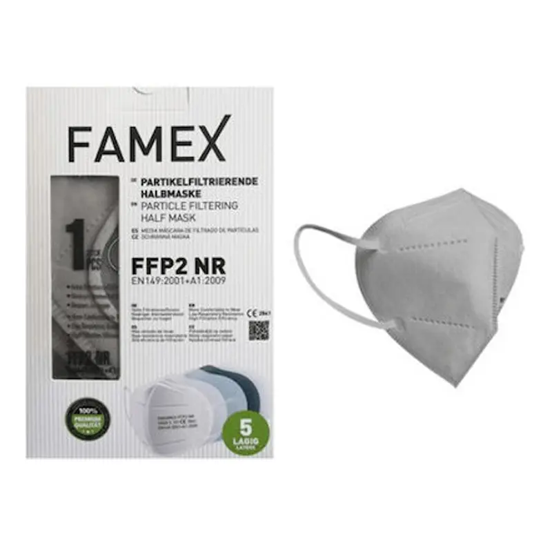 Μάσκα FFP2 Ενηλίκων Γκρι, 10 τεμάχια