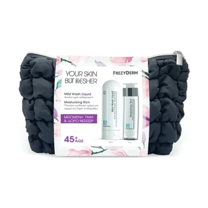 Frezyderm Your Skin But Fresher, Moisturizing Rich 45+, 50ml & Mild Wash Liquid, 200ml & ΔΩΡΟ ΝΕΣΕΣΕΡ
