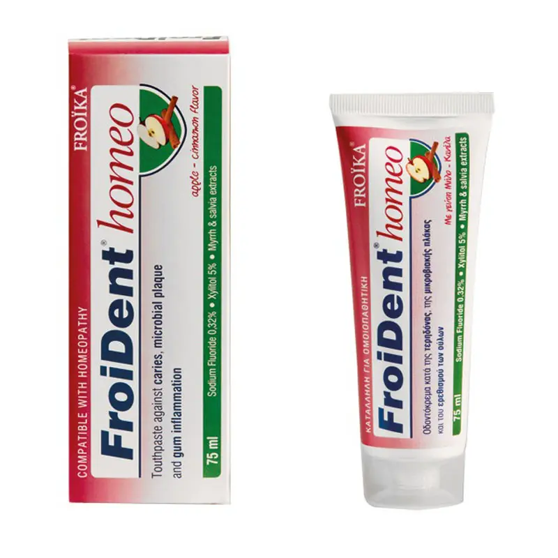Froident Homeo toothpaste, με φυσική γεύση Μήλο-Κανέλα, 75ml