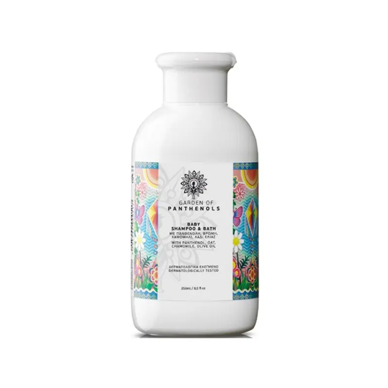 Garden of Panthenols Baby Shampoo & Bath, Βρεφικό Αφρόλουτρο για Σώμα/Μαλλιά, 250ml