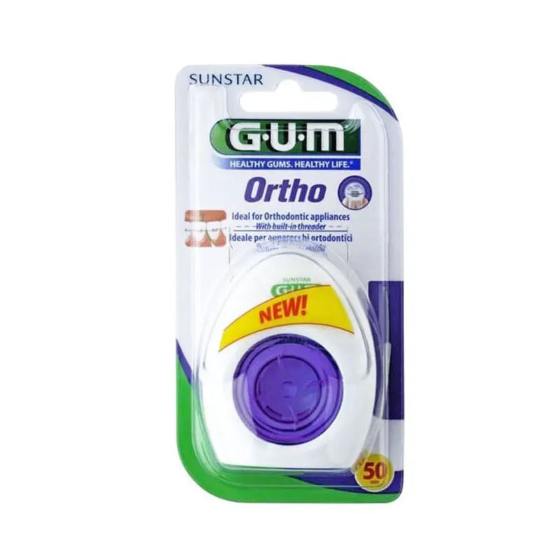 Gum Ortho Floss, Οδοντικό Νήμα ιδανικό για ορθοδοντικές συσκευές, γέφυρες & μεγάλα μεσοδόντια διαστήματα, 50m