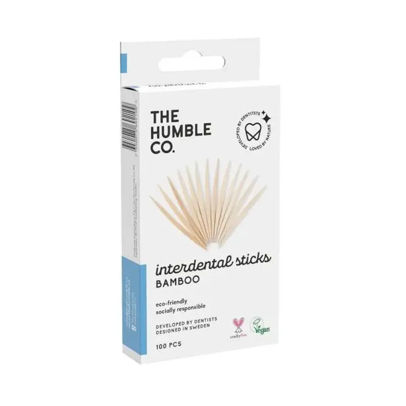 Humble Interdental Sticks Bamboo, Οδοντογλυφίδες μπαμπού, 100 τεμάχια