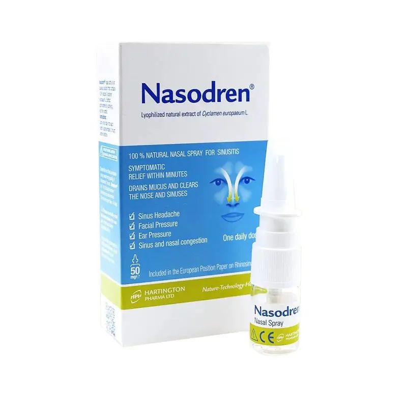 Nasodren Nasal Spray 50mg, Ρινικό Σπρέι για την Αποσυμφόρηση & τον Καθαρισμό των Ρινικών Κοιλοτήτων