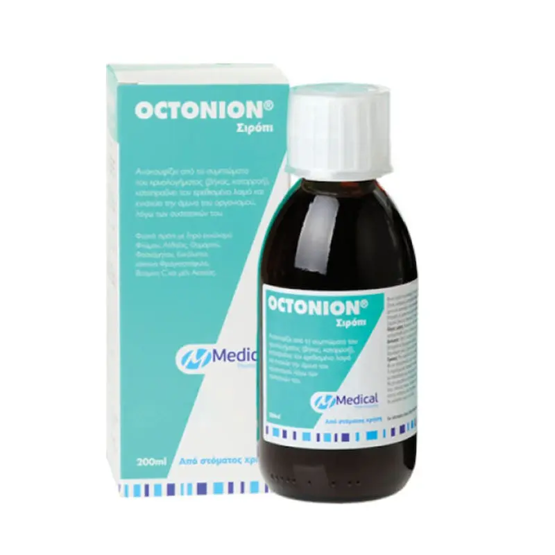 Medical Pharmaquality Octonion Syrup, Φυτικό σιρόπι με 7 βότανα και βιταμίνη C, 200ml