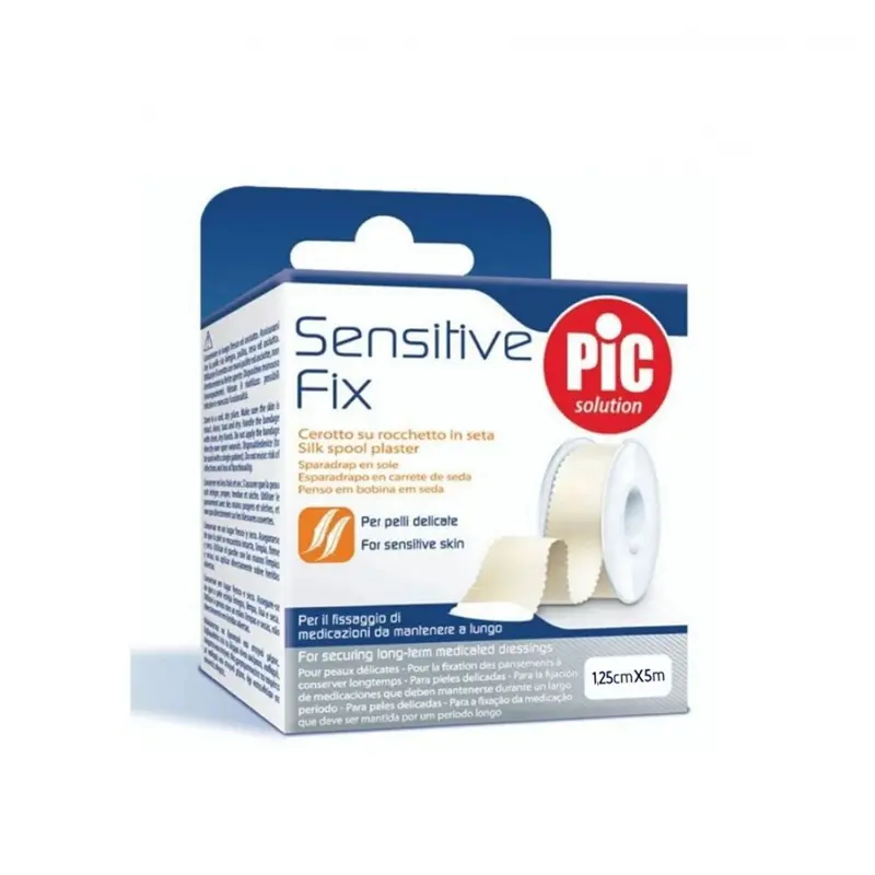 Pic Solution Sensitive Fix Ρολό Λευκοπλάστη από Μετάξι για Ευαίσθητα Δέρματα, 1,25cm x 5m