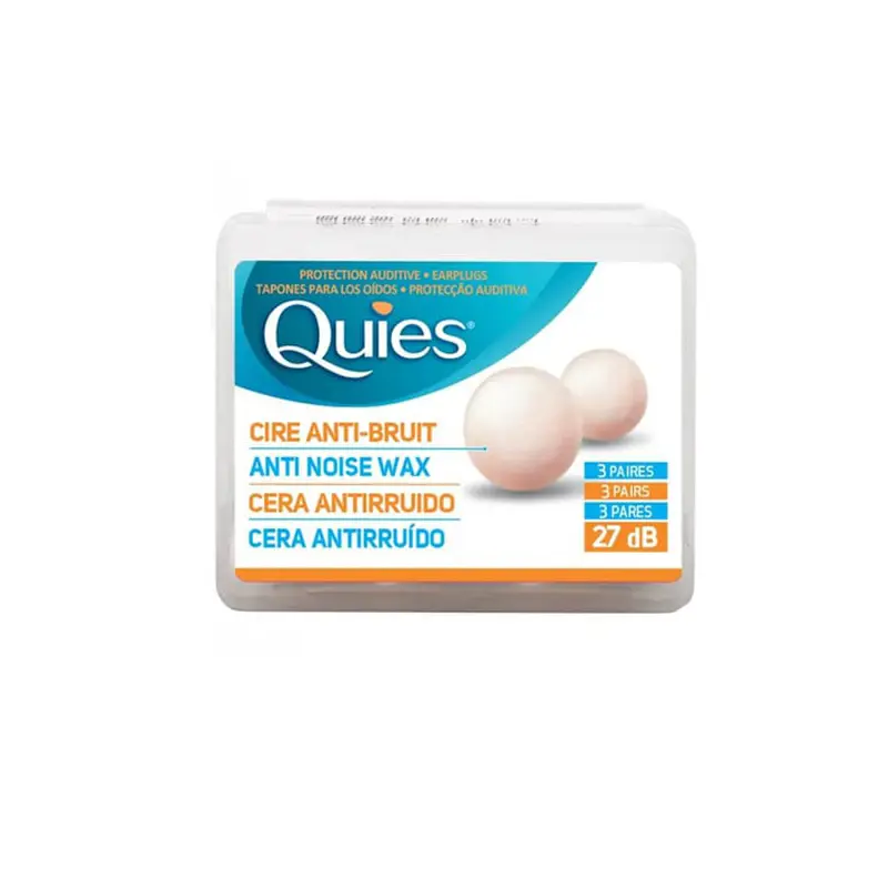 Quies Anti Noise Wax Earplugs, Ωτοασπίδες Κεριού, 3 ζευγάρια