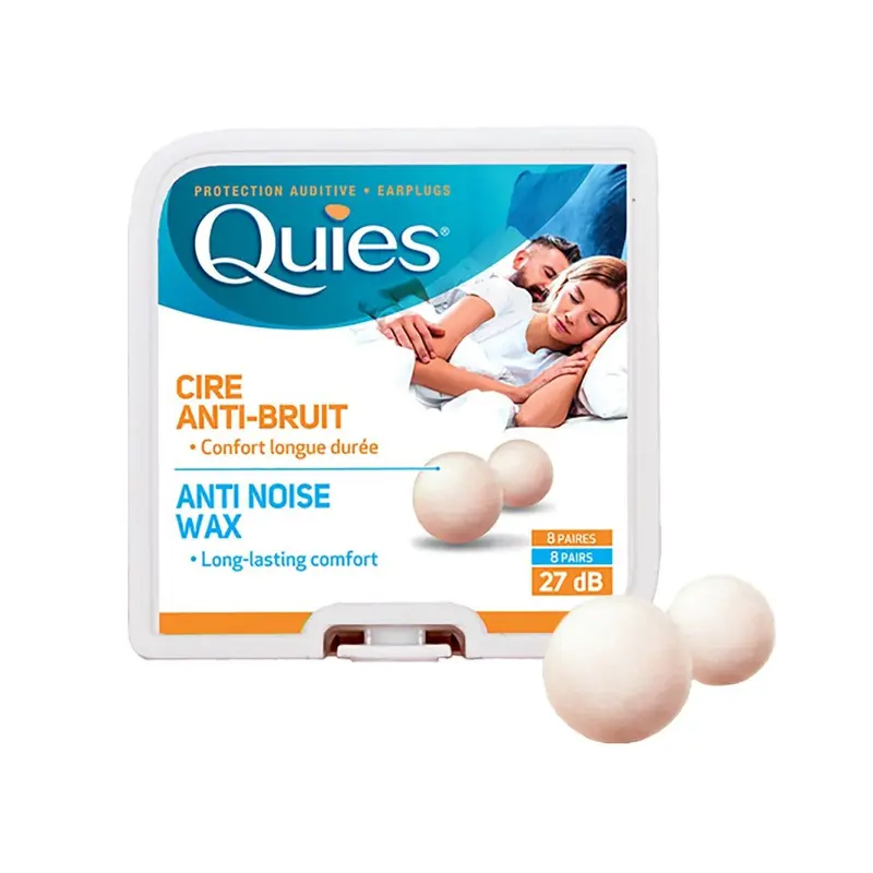 Quies Anti Noise Wax Earplugs, Ωτοασπίδες Κεριού, 8 ζευγάρια