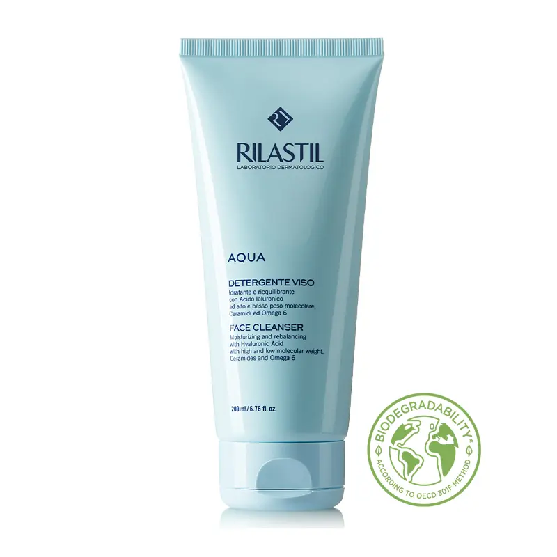 Rilastil Aqua Face Cleanser, Καθαριστικό Προσώπου με Ενυδατική και Εξισορροπητική δράση, 200ml