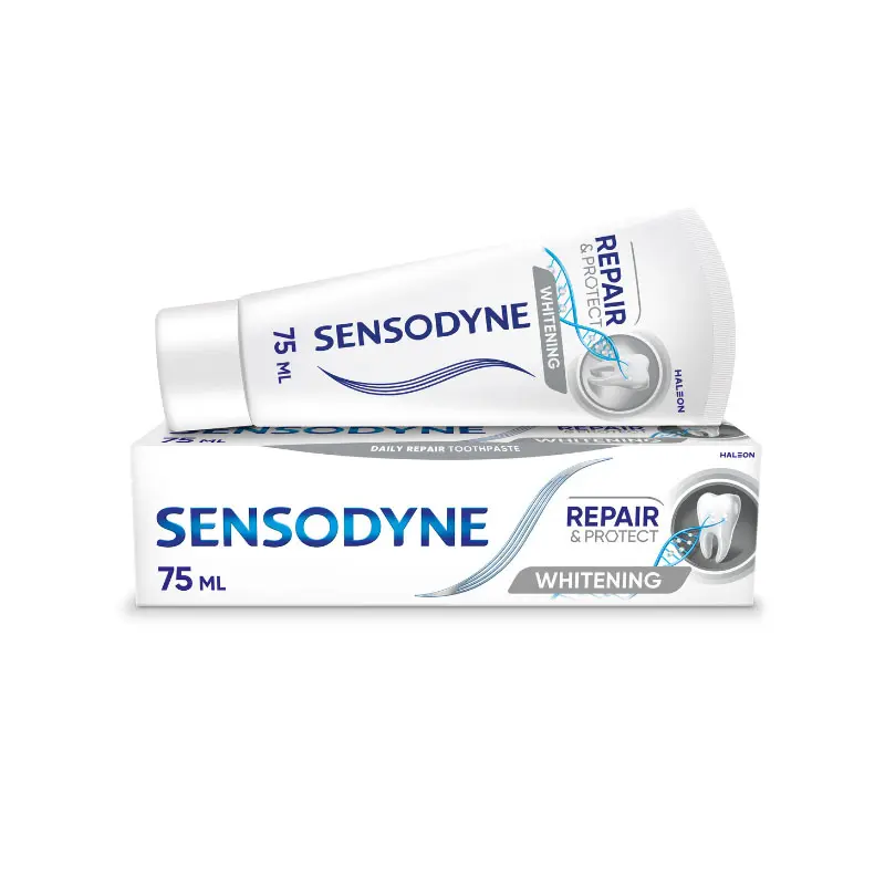 Sensodyne Repair & Protect Whitening, φθοριούχος οδοντόκρεμα καθημερινής χρήσης που προσφέρει ανακούφιση μεγάλης διάρκειας , 75ml