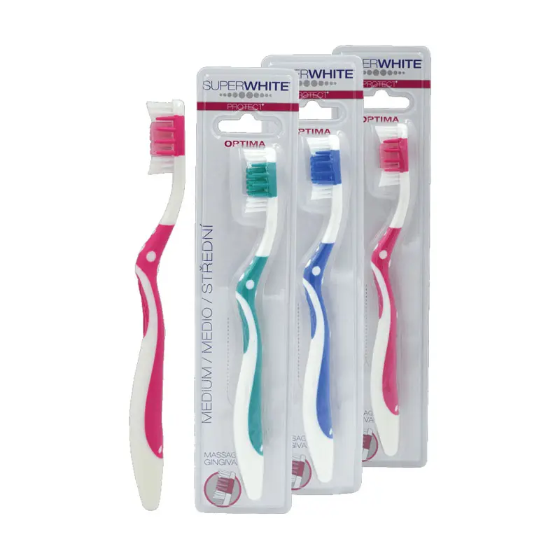 Superwhite Οδοντόβουρτσα Optima Soft, για υγιή ούλα και λαμπερό χαμόγελο, 1 τεμάχιο